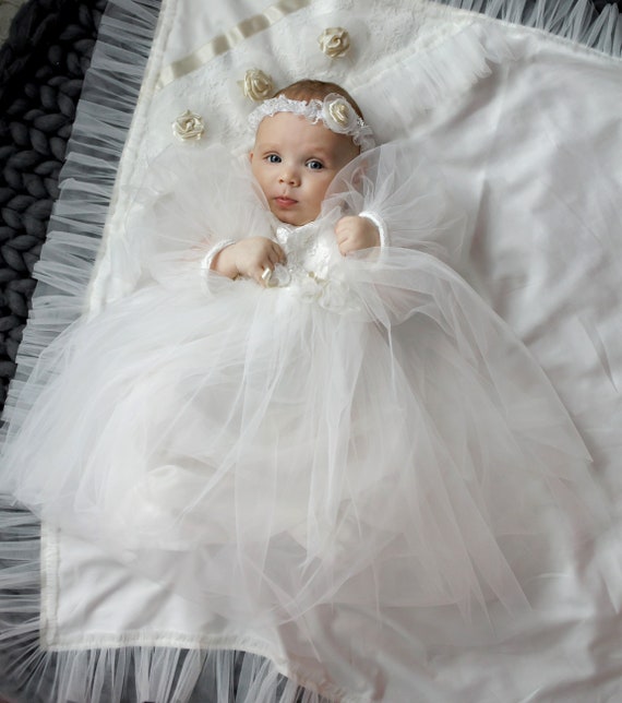 Robe Baptême Bébé Fille Princesse
