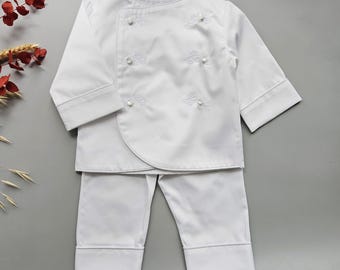 Baby Boy Suit White – Minimal Ceremony & Blessing Outfit Baptism