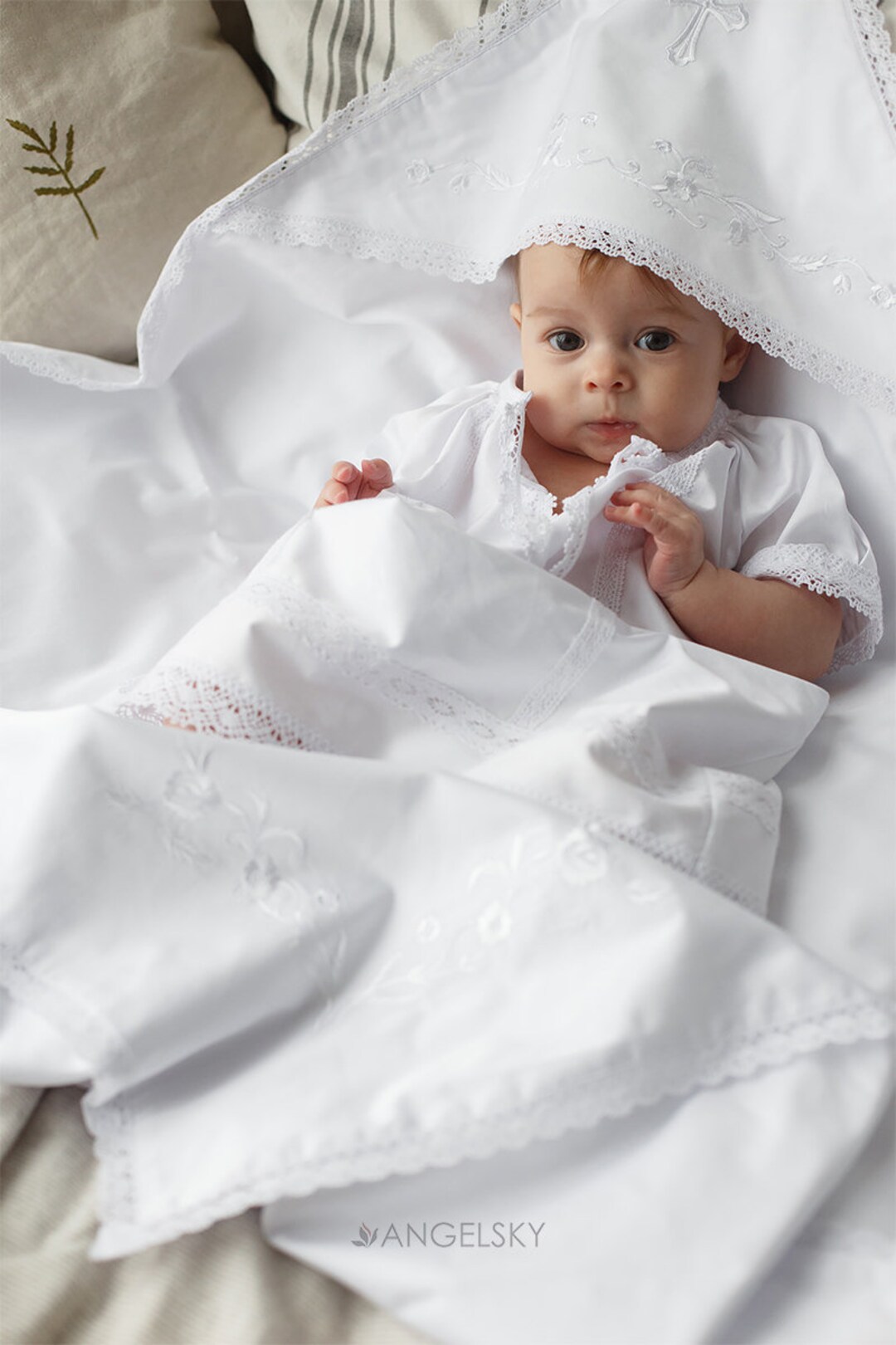 Baptismal Blanket, Christening Personalized Blanket, Baptism Blanket
