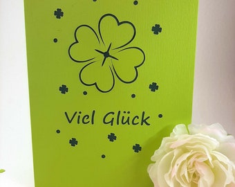 Plotter File Pop-up Card "Cloverleaf" Good luck