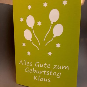 Pop-up Card zum Geburtstag, personalisiert Bild 7