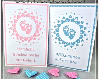 Cartões de nascimento cuidadosamente desenhados - arquivos de corte perfeitos para parabéns inesquecíveis - arquivo plotter