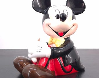 ヴィンテージ磁器製ミッキーマウス貯金箱 - Etsy 日本