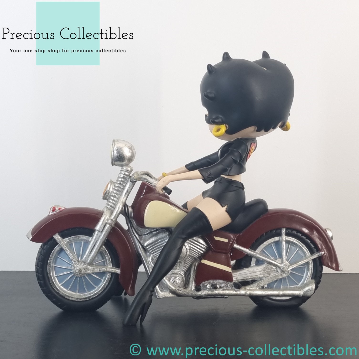 Extremely Rare! Vintage Betty Boop on a Motorbike Statue. Produced
