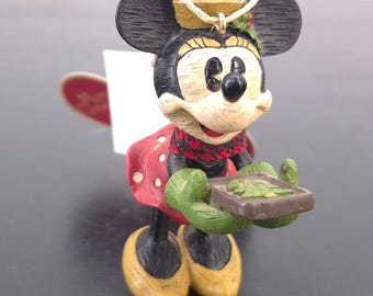 Estremamente raro! Decorazione vintage di Minnie Mouse. Decorazione natalizia Walt Disney da Disneyland Paris.
