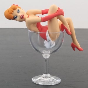 Niezwykle rzadkie! Zabytkowa figurka Dziewczyny w szkle. Przedmiot kolekcjonerski. Turner Entertainment. Warner Bros. Demony Merveilles. Tex Avery.