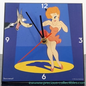 Bardzo rzadki! Vintage Wolf and Red Clock. Przedmiot kolekcjonerski. Turner Entertainment. Warner Bros. Demons Merveilles. Tex Avery.