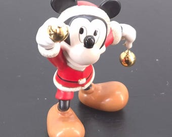 Extremely rare! Mickey Mouse porcelain sculpture by Stefan Lindahl. Walt Disney Christmas Figurine.