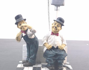 Rare! Vintage Laurel and Hardy figurine.  A must have Laurel and Hardy collectible.