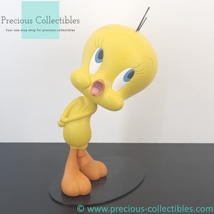 ¡Extremadamente rara! Estatua grande vintage de Tweety Bird Leblon-Delienne. Fabricada por Demons et Merveilles en los años 90.