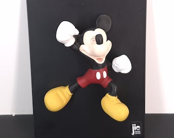 Extremely rare! Vintage Mickey Mouse 3D wall art. Produced by Jie Art in the 1990s. Walt Disney collectible.