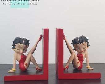 Extremely rare! Vintage Betty Boop collectible bookends. Produced by Tropico Diffusions. Avenue of the Stars line.