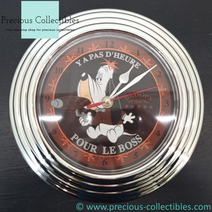 Niezwykle rzadki! Vintage Droopy Clock. Ten rzadki przedmiot kolekcjonerski został wyprodukowany przez Tropico Diffusion.