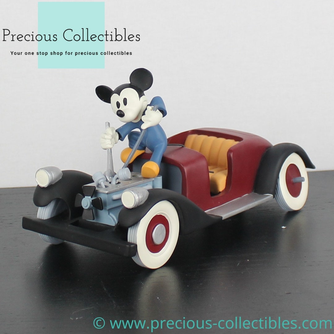 Jim Shore Disney Roadster Mickey Mouse Race Car