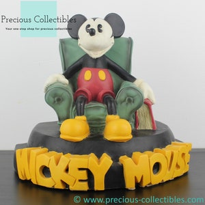 Extremely rare! Vintage Mickey Mouse in his reading chair statue. Vintage Walt Disney collectible, created by Demons and Merveilles.