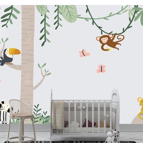 Wall Decals for Kids Nursery Wall Art Jungle Wall Stickers Etsy