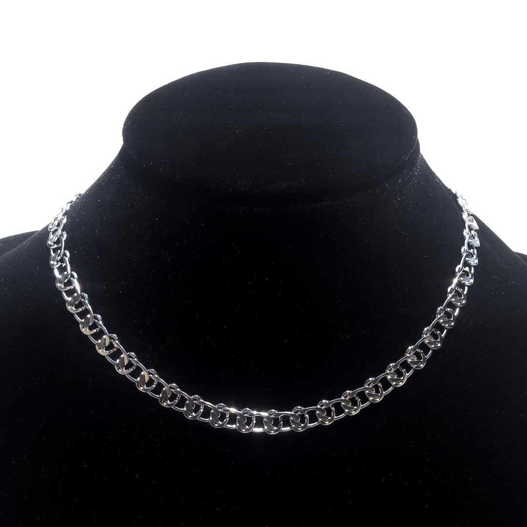 Handmade Unique Stainless Steel Silver Chain Etsy