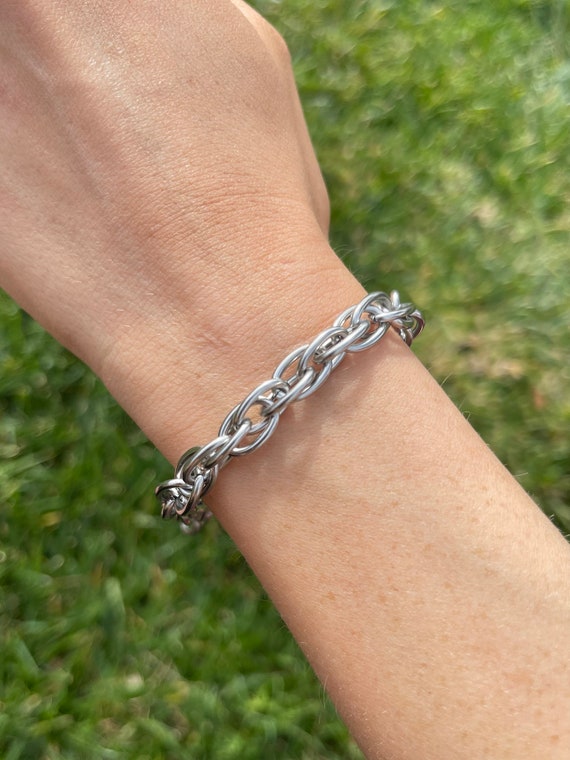 Intertwined Stainless Steel Chain Bracelet Chucky Chains Etsy