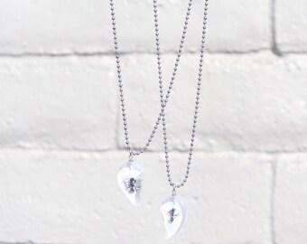 Ant Heart Halves Necklace Couple 
