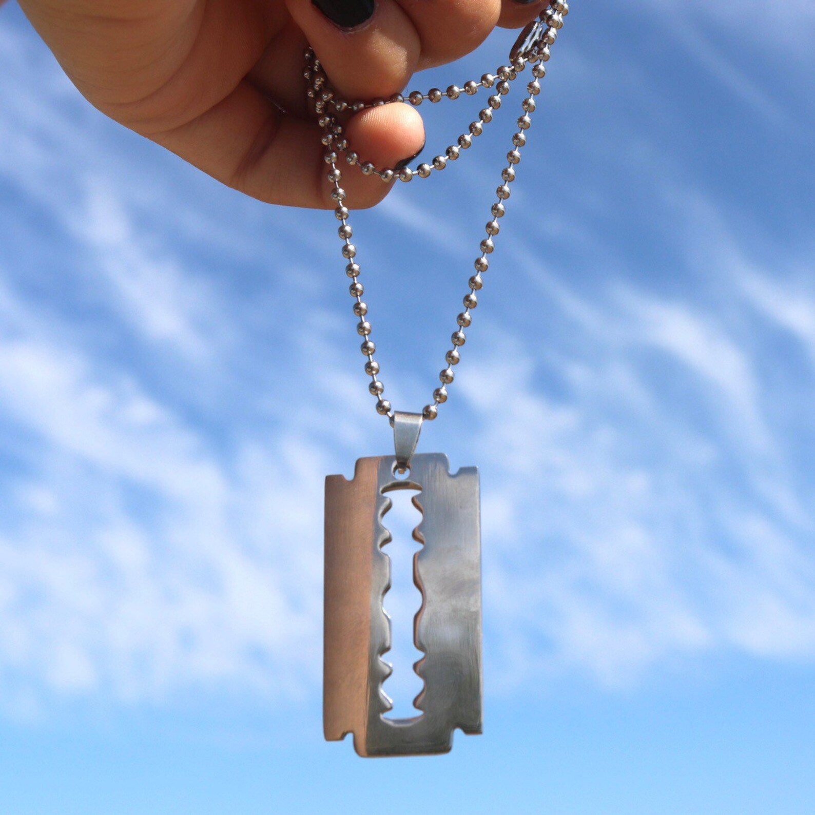 Razor blade chain Etsy