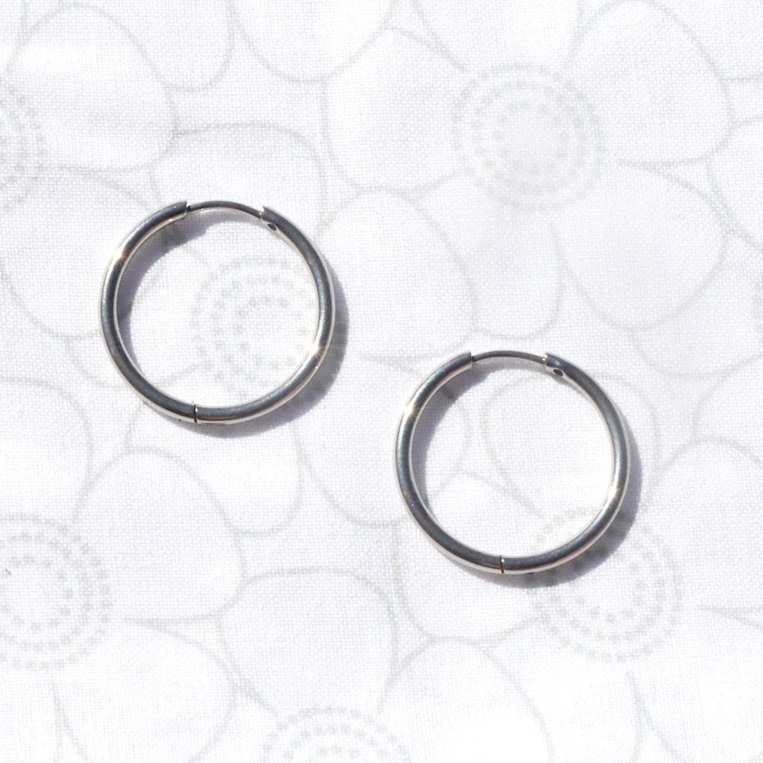 Simple Stainless Steel Hoops 14K Gold Hoops Everyday Hoops Small Medium Large Hoops Variety