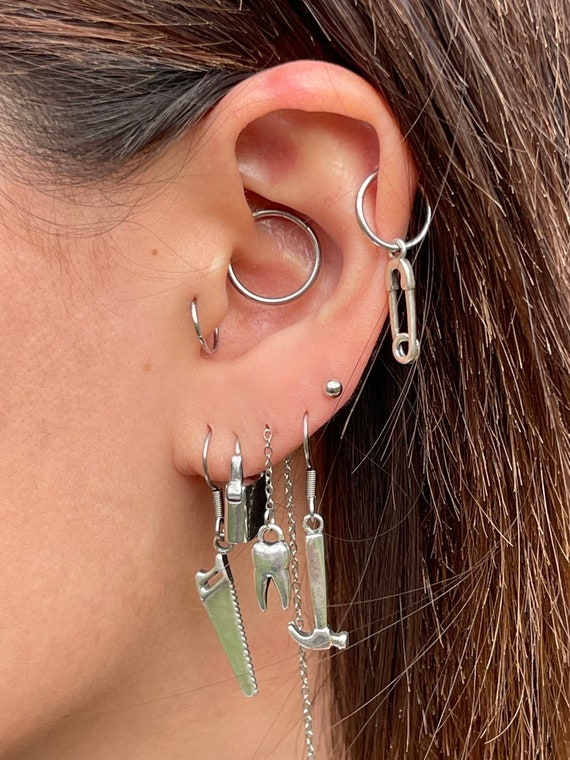 lock earrings set