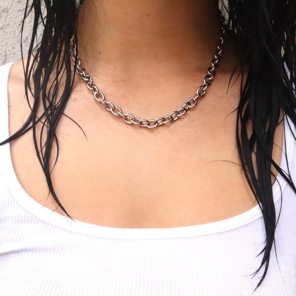 Rolo Chain Stainless Steel Cable Linked Chain Layering Chain Necklaces Long Lasting Shower Safe Won’t Tarnish