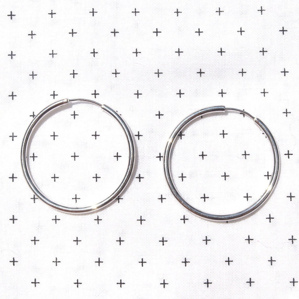 Simple stainless steel hoops Etsy