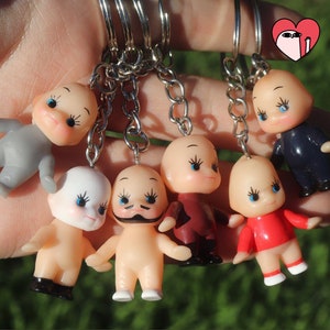 Kreepy Kewpie Keychains Unique Simple Random Gift Kewpie Mayonnaise Mayo Baby Doll Vintage Unique Different Surprise Keychain