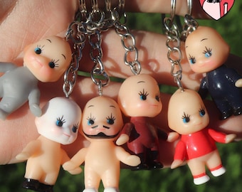 Kreepy Kewpie Keychains Unique Simple Random Gift Kewpie Mayonnaise Mayo  Baby Doll Vintage Unique Different Surprise Keychain