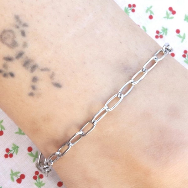 Train Tracking Simple Dainty Anklet Chain Anklet Simple Design Chic Everyday Stainless Steel Tarnish Free Cute