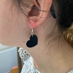Hand Made &#39;Embrace&#39; Heart Earrings | Hypoallergenic Silver Plated | Unique Accessory | 3D Printed