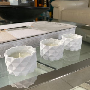 Geometric Tealight Candle Holder | Scandinavian Design | Modern Home Decor | 3 Pack Available
