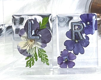 Pretty Floral Xray Markers with Lead Letters, Add 2–3 Initials. Custom Radiology Gift For Rad Tech,Nurse, Student or MA, Adhesive Included