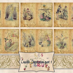 Printable junk journal, Scrapbooking kit, Vintage printable, Digital kit, Ephemera booklets, CRACKLE INSPIRATION part 1