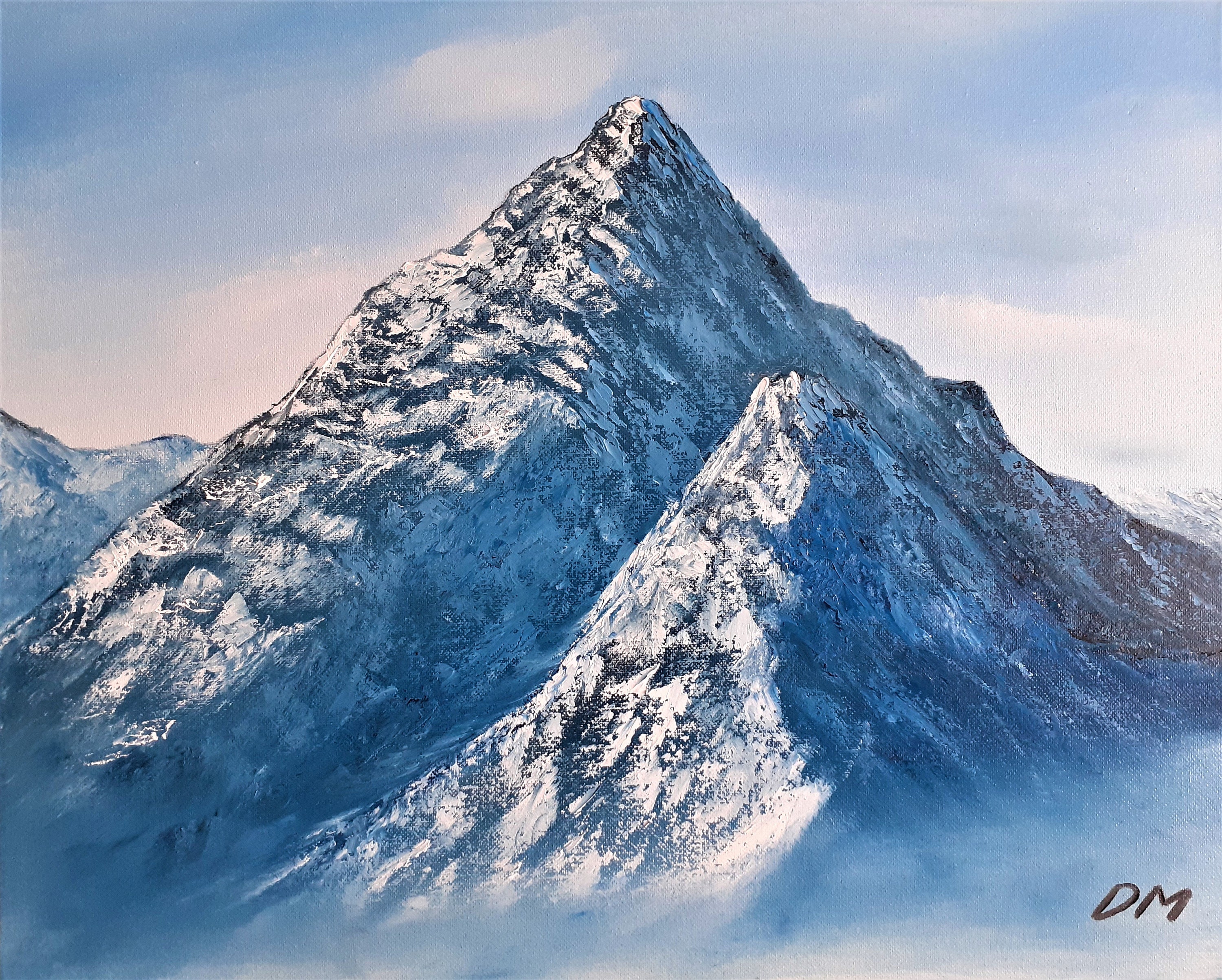 Top of Mount Everest, Anime Style Background