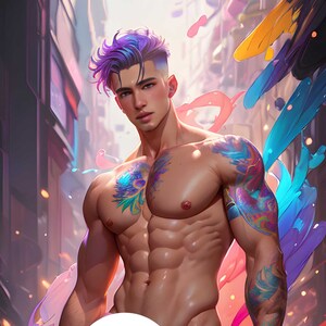 Splash Erotic Gay Male Nude Art - Etsy