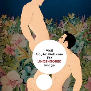 Fl'oral Erotic Gay Male Nude Art image 1