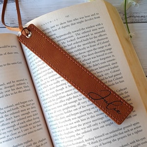 Personalised Bookmark Leatherette Laser Engraved Birthday Christmas Anniversary Gift
