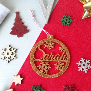 Glitter Personalised Bauble Christmas Bauble Tree decoration Christmas decoration