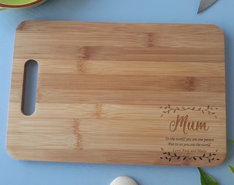 Personalised Cutting Board Chopping Board Mother&#39;s Day Vines Custom Cheese board Wedding Gift Christmas Gift