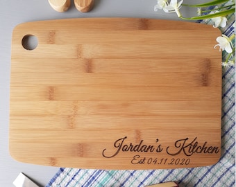 Personalised Couples Chopping Board Name and Date Cutting Board Custom Cheese board Gift Wedding Christmas Gift