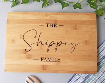 Personalised Family Serving Platter Custom Chopping Board Gift Wedding Gift