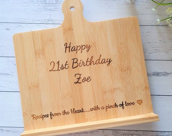 Personalised Cookbook Stand Chef Easel cook book holder