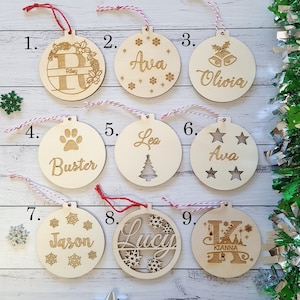 Christmas Tree Ornament Personalised Bauble Christmas Decoration gift
