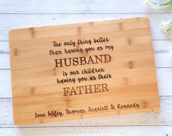 The only thing better Father's Day Personalised Chopping Board for Pop / Grandad / Dad / Poppy Gift for Him