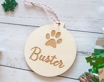 Personalised Fur baby Pet Christmas Tree Ornament Mirrored acrylic Bauble Christmas Decoration gift