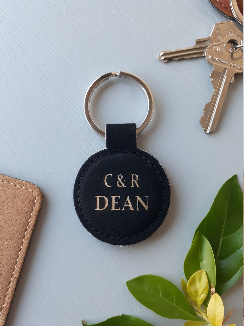 Personalised Keyring BULK Custom Keychain Leatherette Cork Etsy