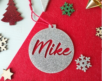 Custom Bauble Glitter Christmas Bauble Tree decoration Christmas decoration