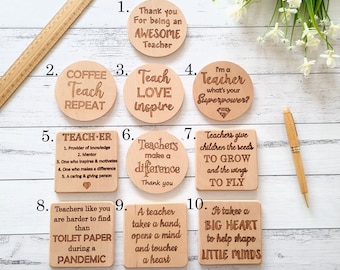 Teacher Appreciation Gift Drink Coaster Personalised Engraved Wooden Gift Christmas gift